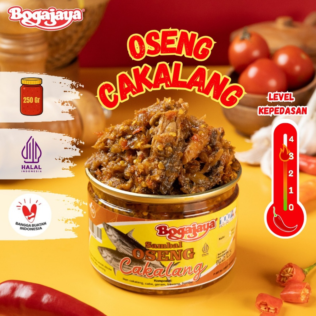 

BOGAJAYA Sambal OSENG CAKALANG 250Gr Banyak Isi Siap Makan Oleh Oleh Surabaya