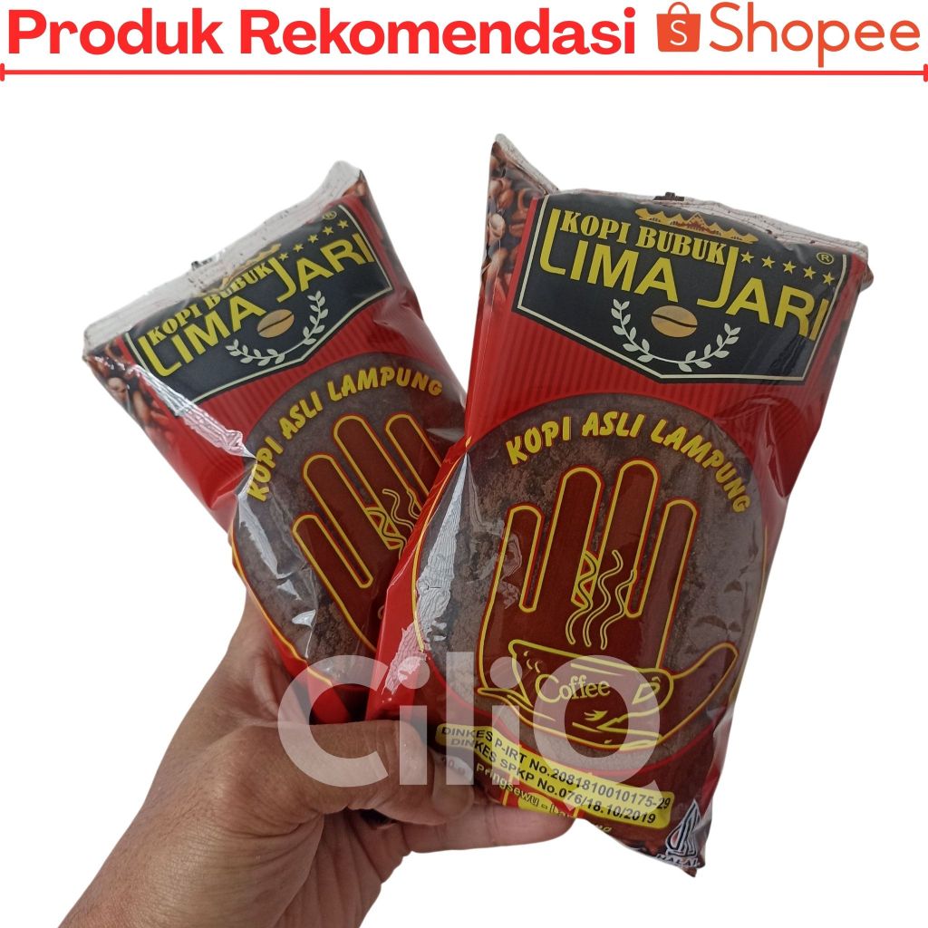 

Kopi Bubuk Lima Jari 200gr Robusta Asli Pringsewu Lampung Murah