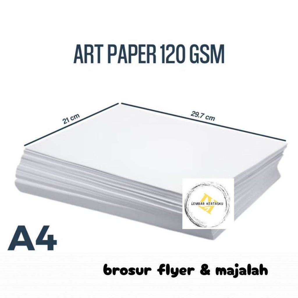 

Kertas Art Paper A4 120 gsm isi 50 lembar / Kertas Art Paper 120 gsm A4
