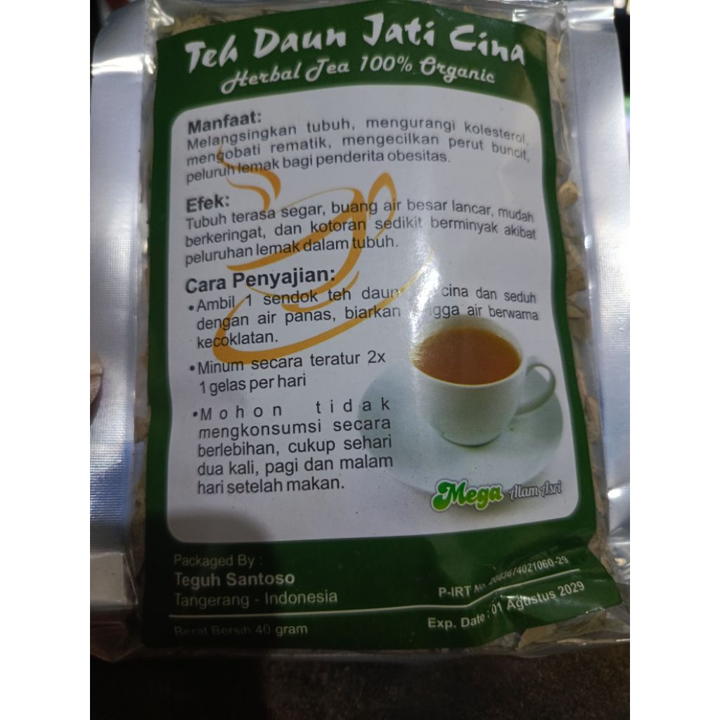 

teh daun jati cina