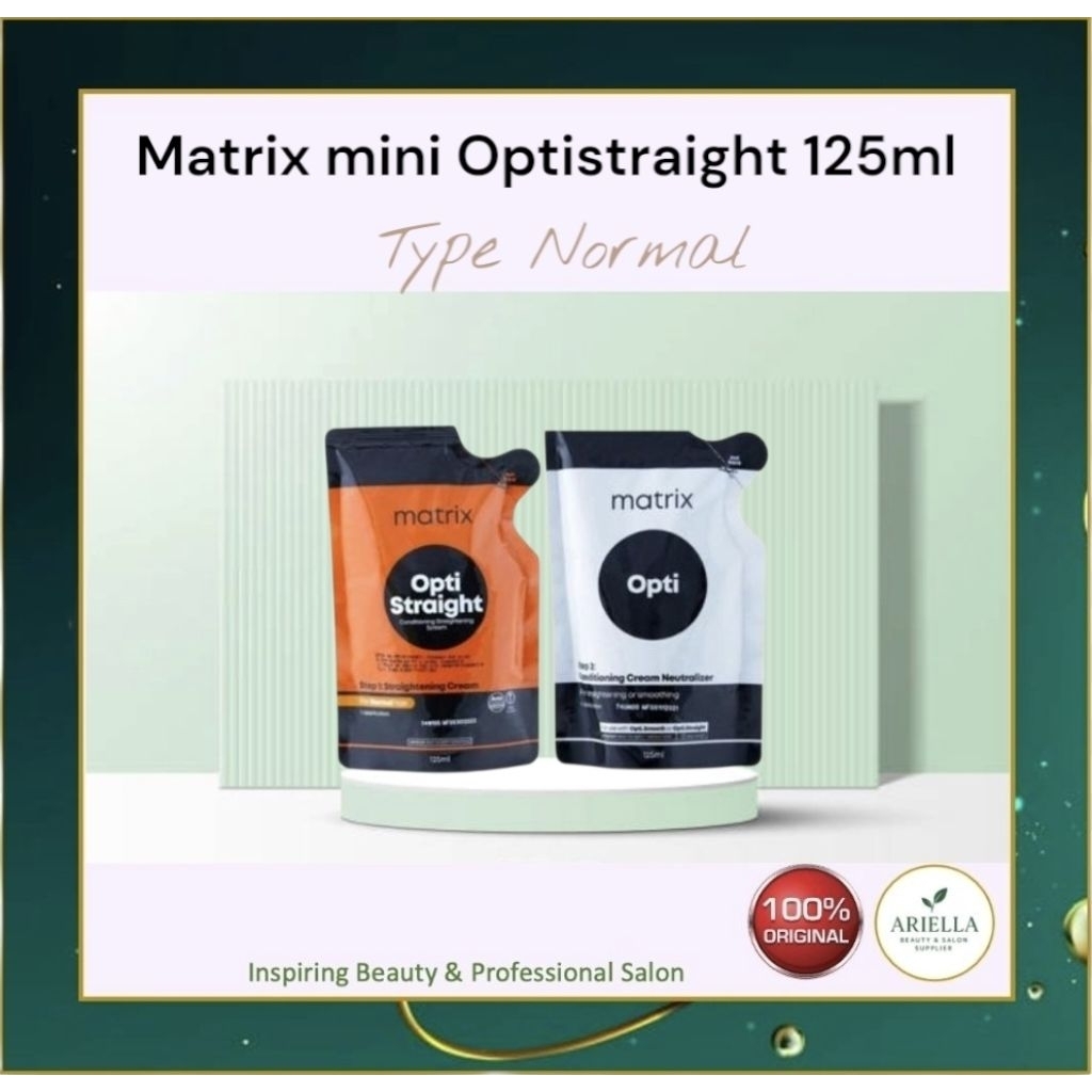 Matrix mini optistraight 125ml / obat smoothing sachet/pelurusan type Normal