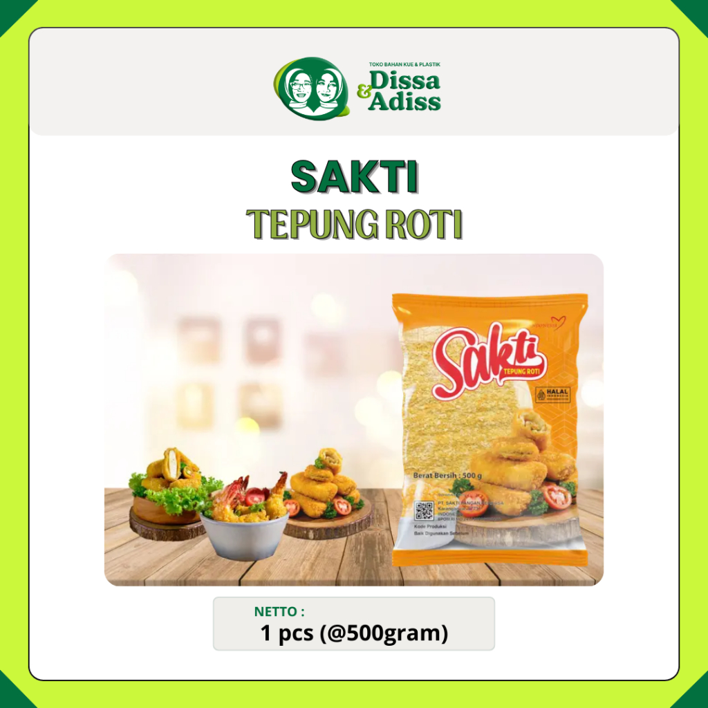 

SAKTI Tepung Roti/Panir Mix 500gr - Tobaqdissa
