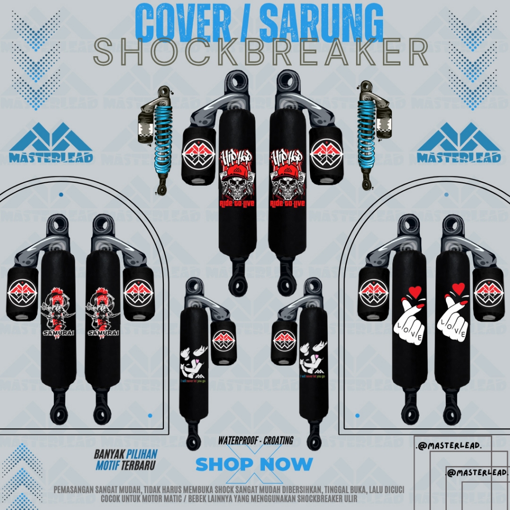 Sarung Shock Breaker Belakang PCX 160 sepasang / Cover Pelindung Motor Honda PCX 160 PCX 150 Cover S