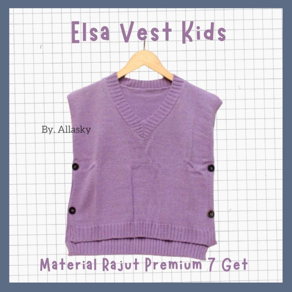 LOVELYSHOP - Rompi Rajut Anak Perempuan usia 2-12tahun/Baju Rajut atasan Anak/Rompi Anak lucu