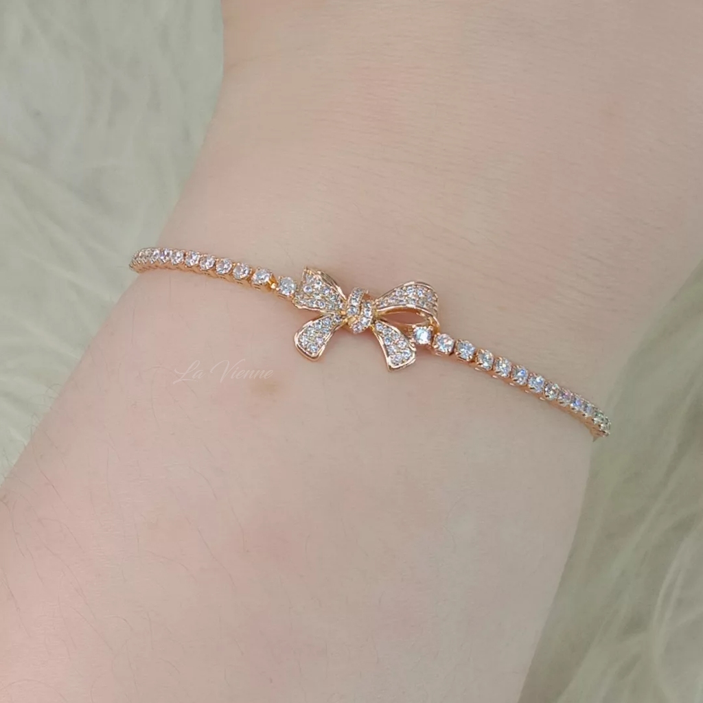 La Vienne - Pita Hora - Aksesoris Perhiasan Gelang Serut Titanium Wanita Anti Karat Mewah dan Elegan