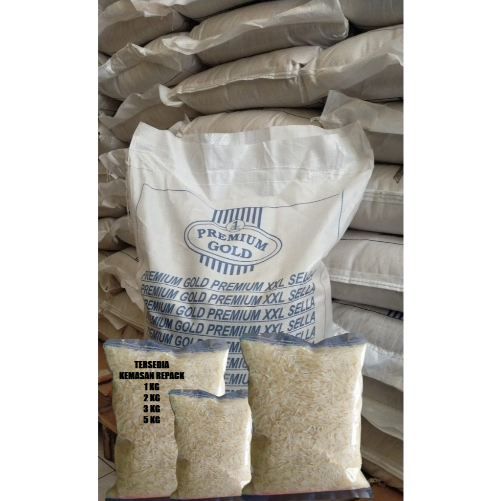 

Beras Basmati PREMIUM GOLD 1121 Creamy Sella kemasan Repack 5kg Basmati India