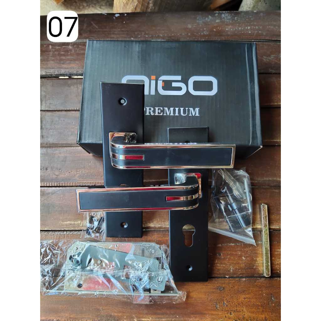 Kunci Pintu Tanggung AIGO 07/Kunci Pintu AIGO 20CM/Selot Pintu Komplit Aigo PREMIUM Lengkap