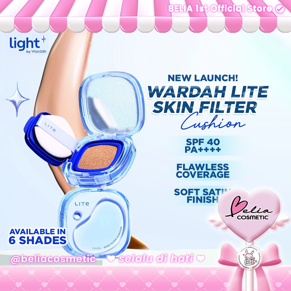 [ BELIA ]  WARDAH Lite Skin Filter Cushion 11g | Full & Refill | Make Up Ringan Tahan 8 Jam