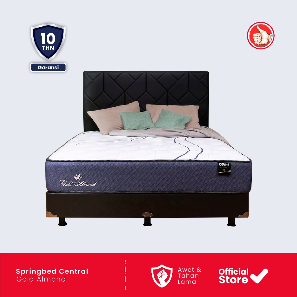JEMPOL FURNITURE || KASUR SPRINGBED CENTRAL GOLD ALMOND KASUR SAJA