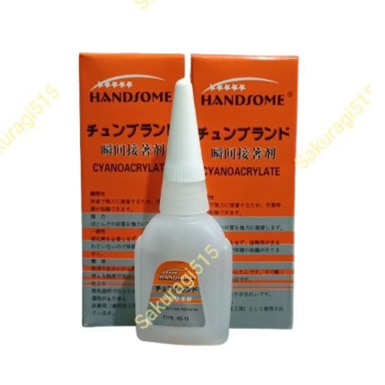 

KHUSUS 1 Pc / Lem cair Handsome Tutup Putih / Lem super/ Lem Tetes/ Lem Korea