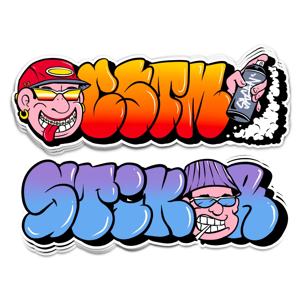 

Custom Sticker Graffiti Throwup Tagging Piece Stikerslap