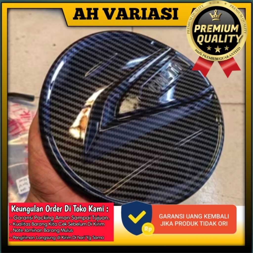 Cover Tutup Tangki Bensin Carbon / Chrome Hyundai Creta