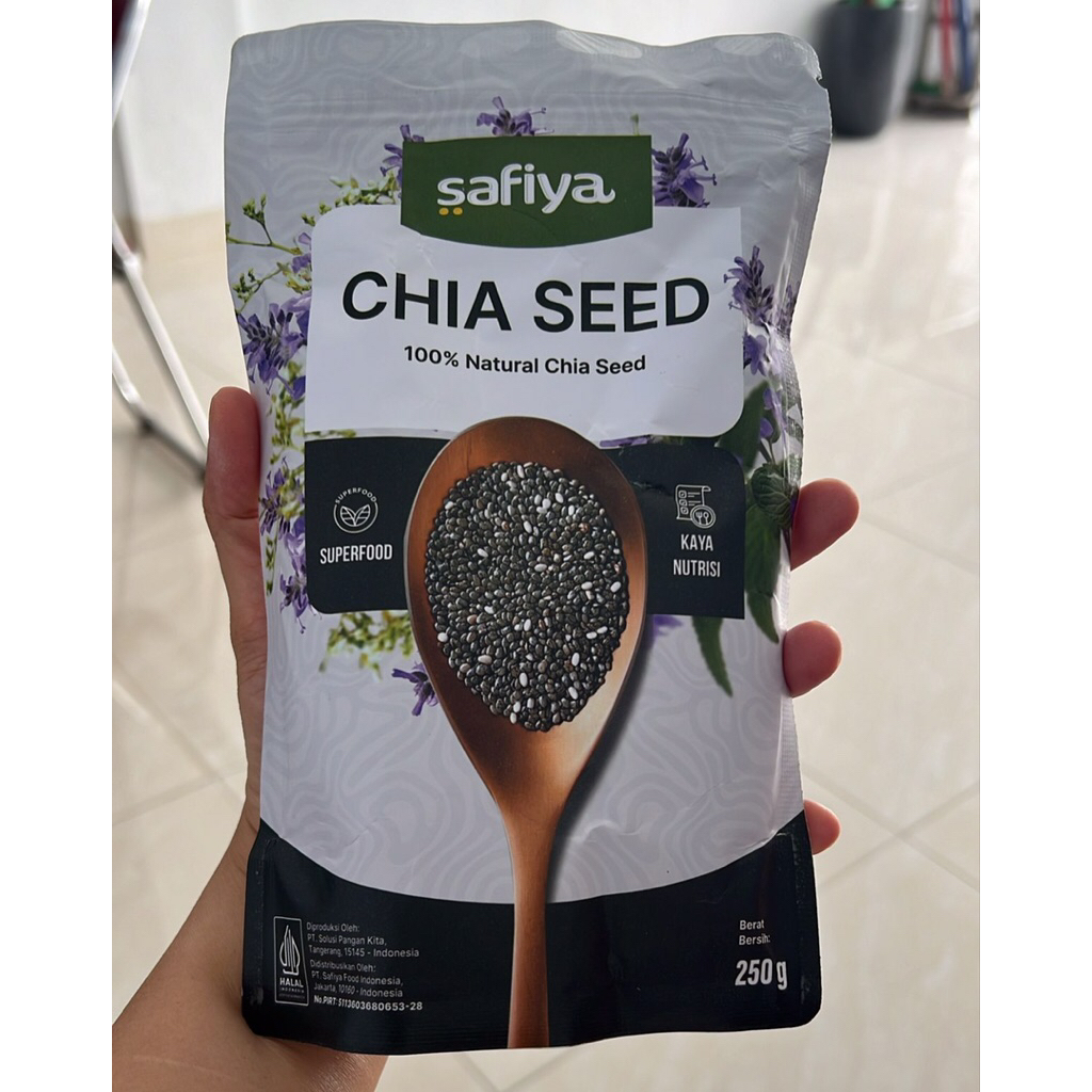 

Safiya Organic Chia Seed 250 Gr Organic Black Chia | Biji Chia Original Premium