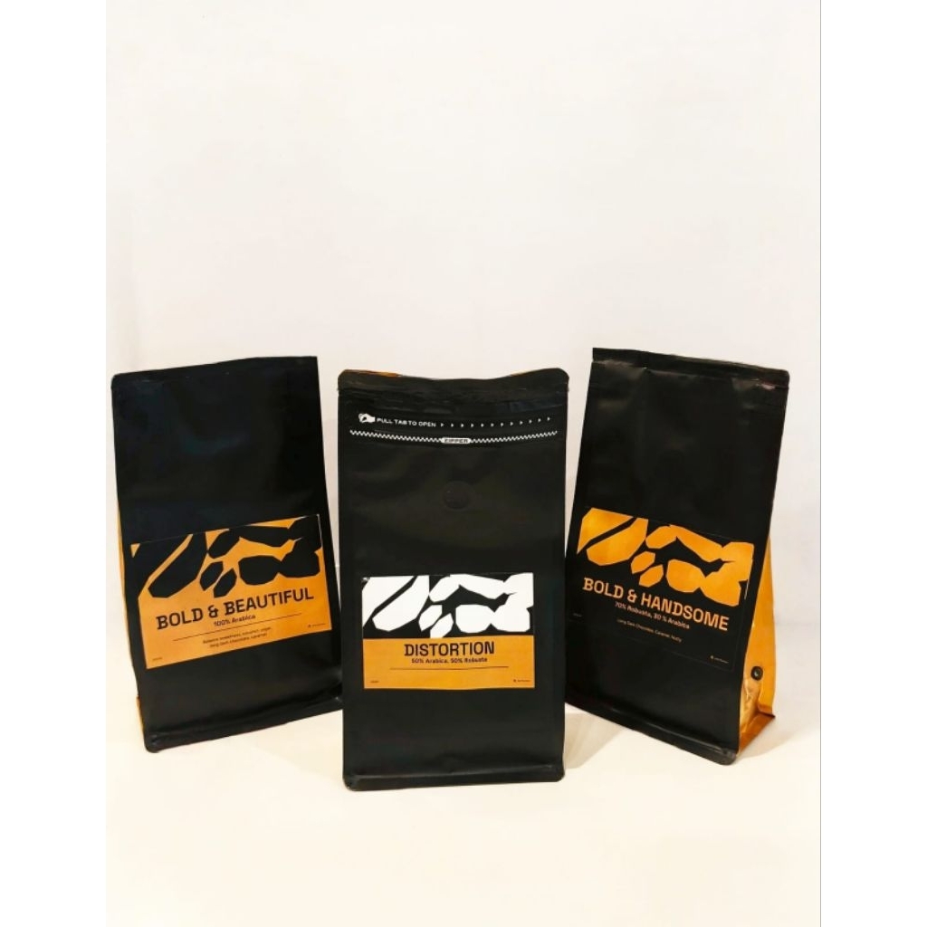 

DISTORTION 50% Roasted Arabica coffe, 50% Roasted Robusta coffe By Swatt