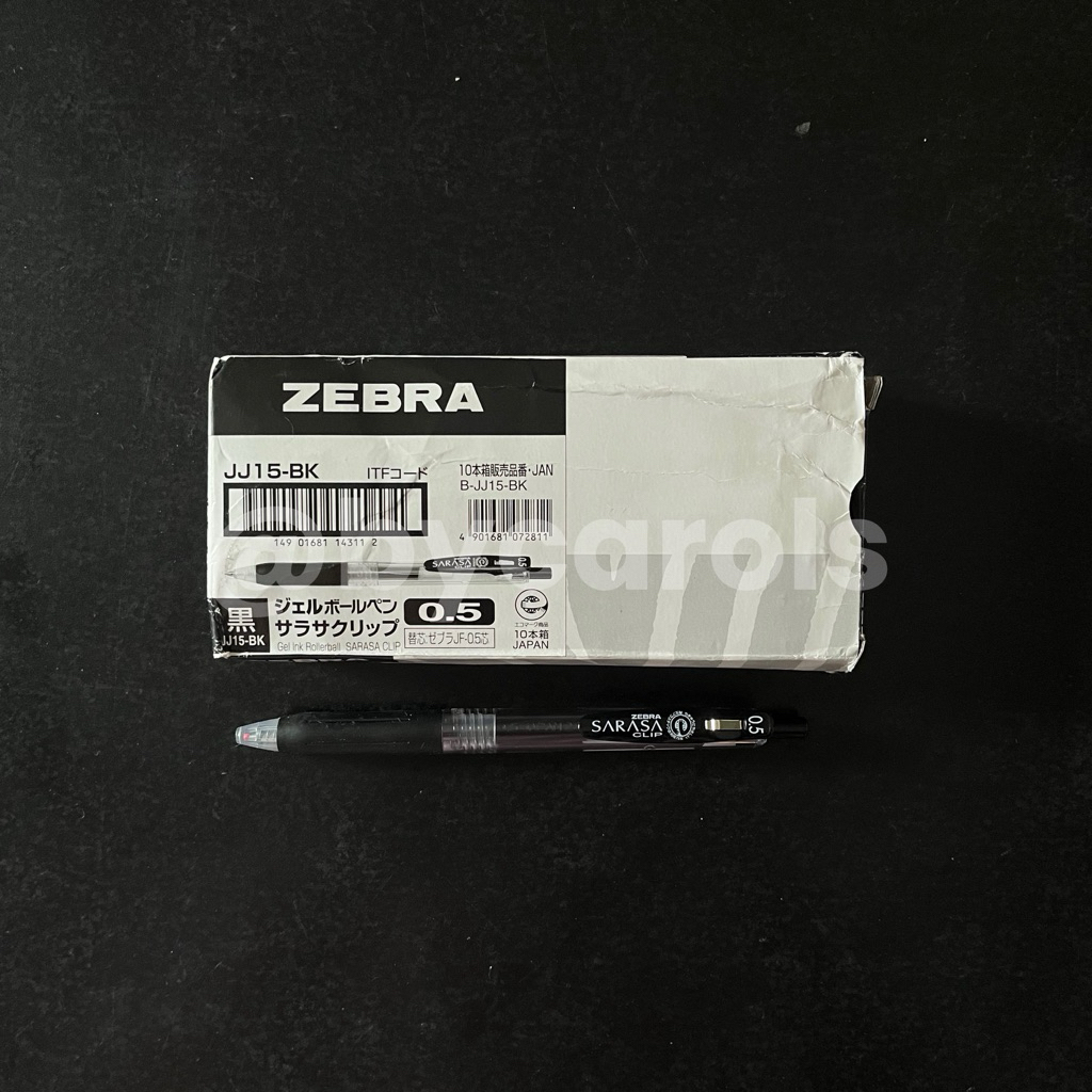 

PENA ZEBRA SARASA 0.5 GEL INK ROLLERBALL PEN BLACK HITAM JJ15-BK