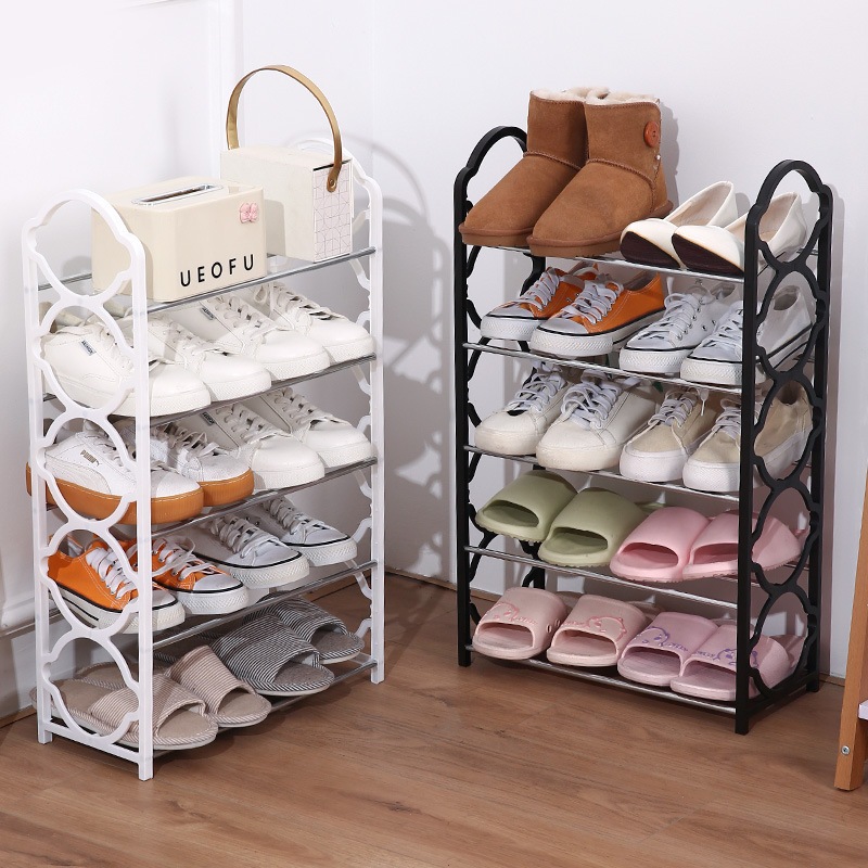 Rak Sepatu & Sandal 5 Tingkat/Rak Sandal Susun Besi Kokoh Serbaguna Minimalis Modern