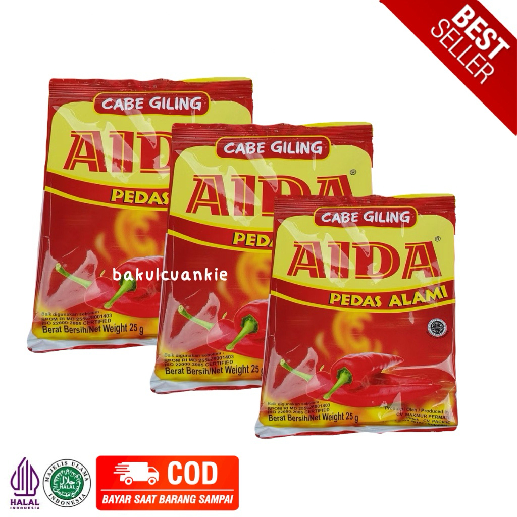 

Cabe Bubuk Pedas AIDA 25gr Cabai Giling