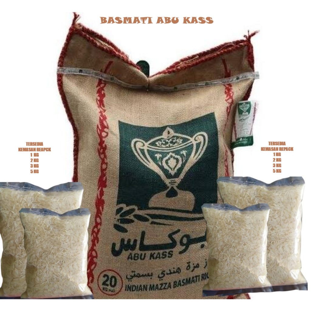 

Beras Basmati ABU KASS kemasan Repack 5kg Basmati India