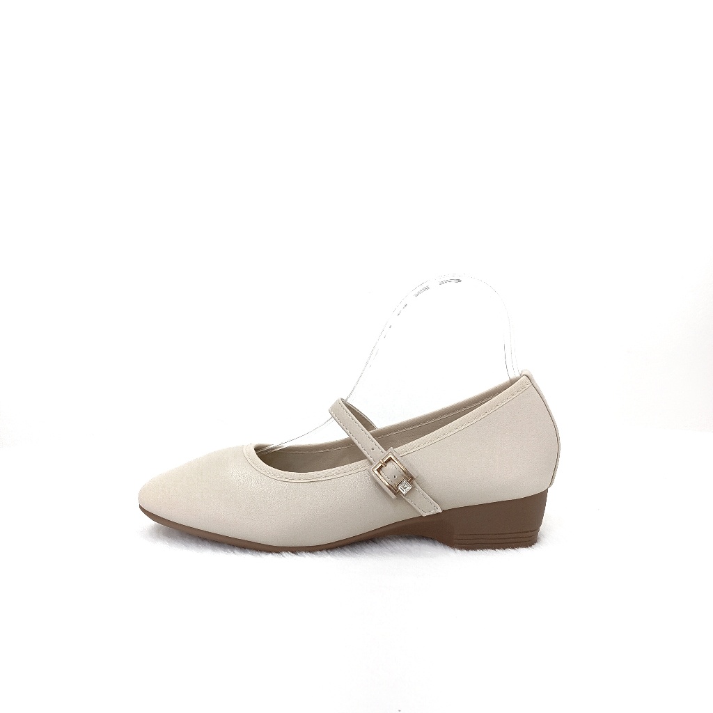 Genny Alesha - Sepatu Wedges Tali Gesper Manik Manik Wanita 3 cm 0855013
