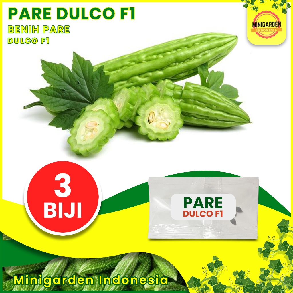 3 Benih Pare Dulco F1 bibit tanaman sayur sayuran / buah minigardenindonesia
