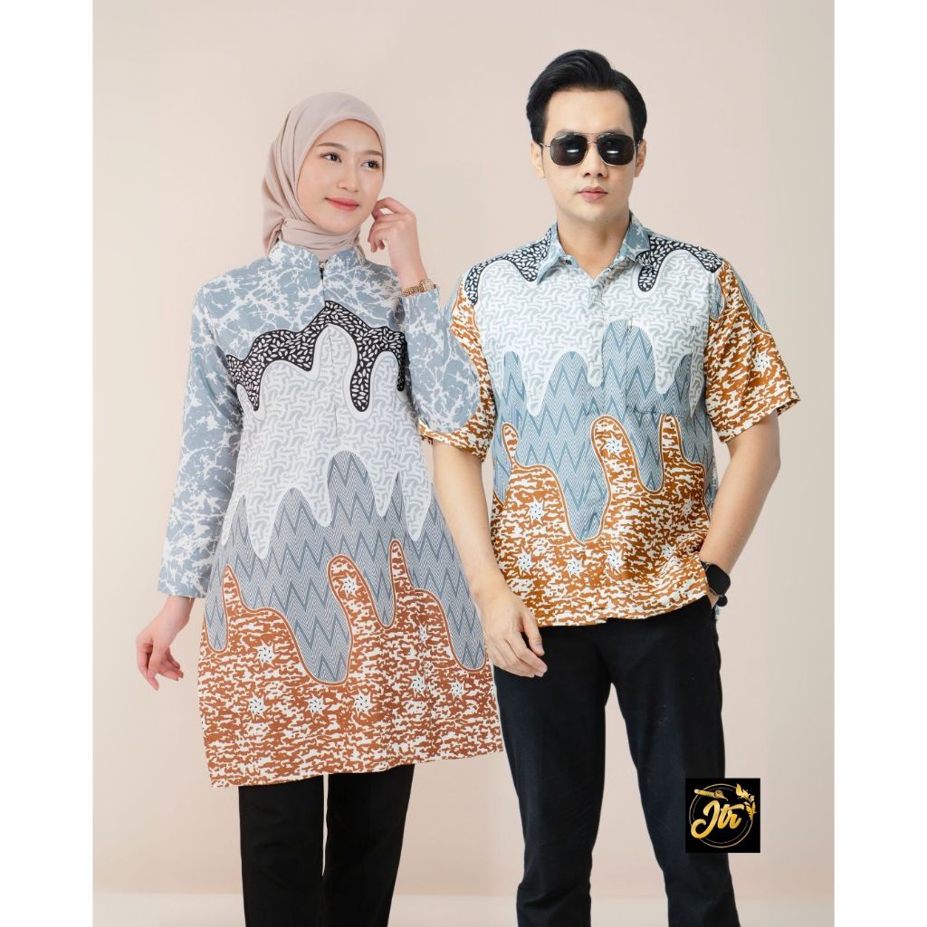 ALIYA Sarimbit Batik Couple Baju Atasan Kemeja Blouse Tunik Wanita JUMBO Pakaian Pria YUDHISTIRA