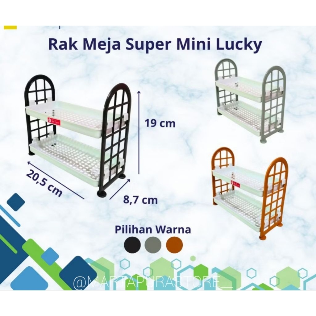 RAK SERBAGUNA PLASTIK MEJA SUSUN 2 / RAK MEJA/ RAK KOSMETIK