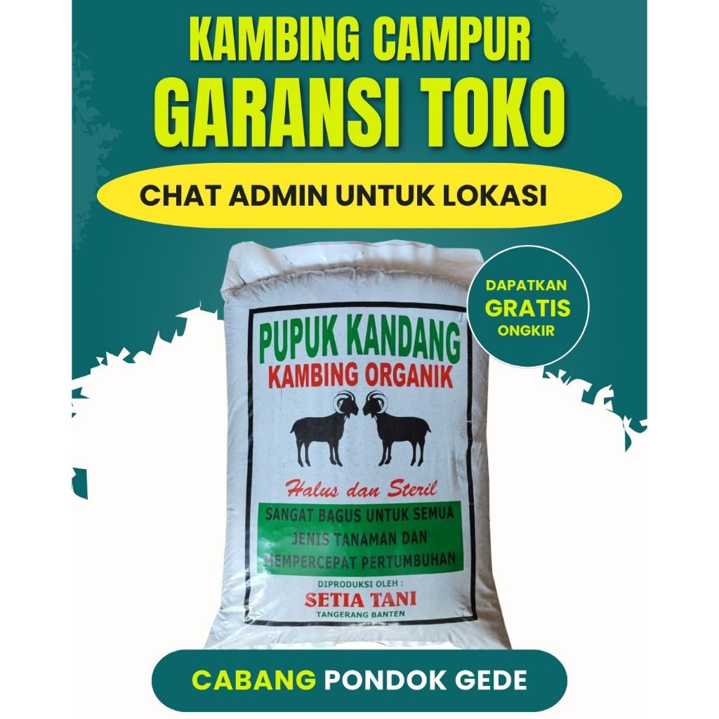 Pupuk Kandang Kambing Organik Setia Tani -Grosir
