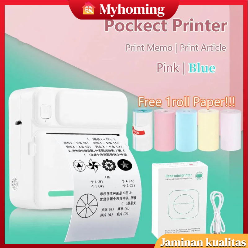 Mini Thermal Printer Portable Mobile Printer Waybill Receipt Printer Mini Printer Photo Printer