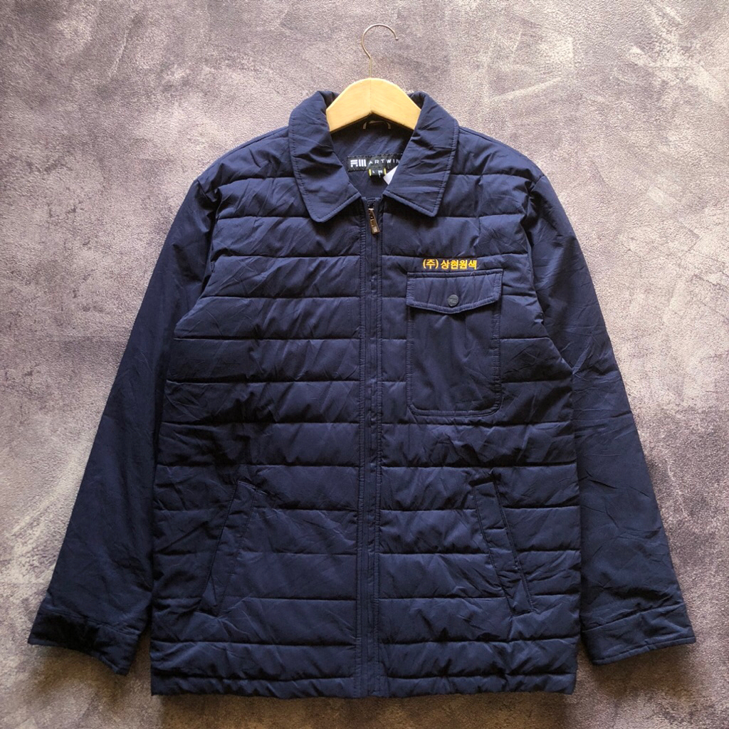 Puffer Jacket ARTWIN Second Size L,Puffer Biru second outdoor jacket bulu angsa bulang second windbr