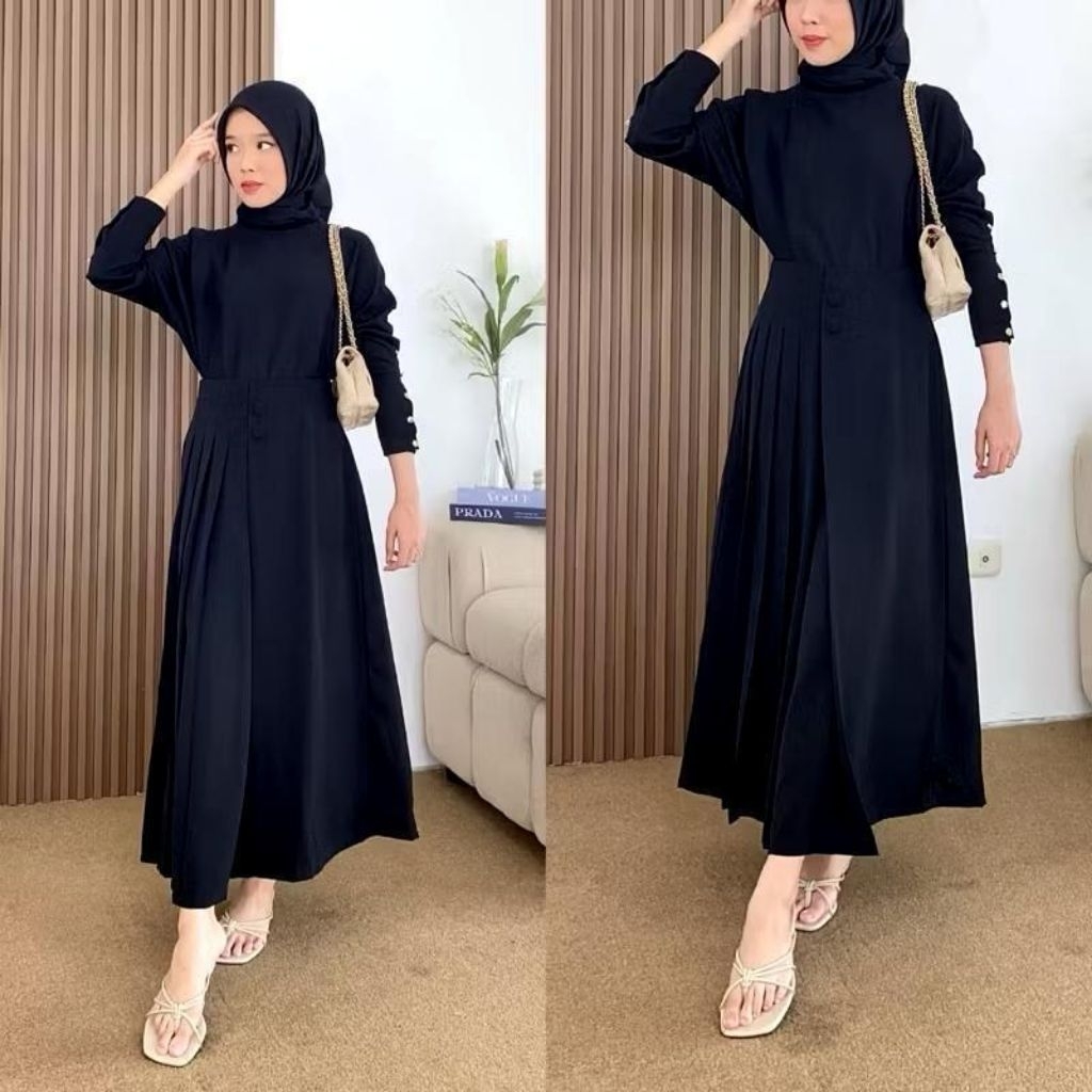 WF- flonella kulot pleats.celana kulot rok wanita kekinian