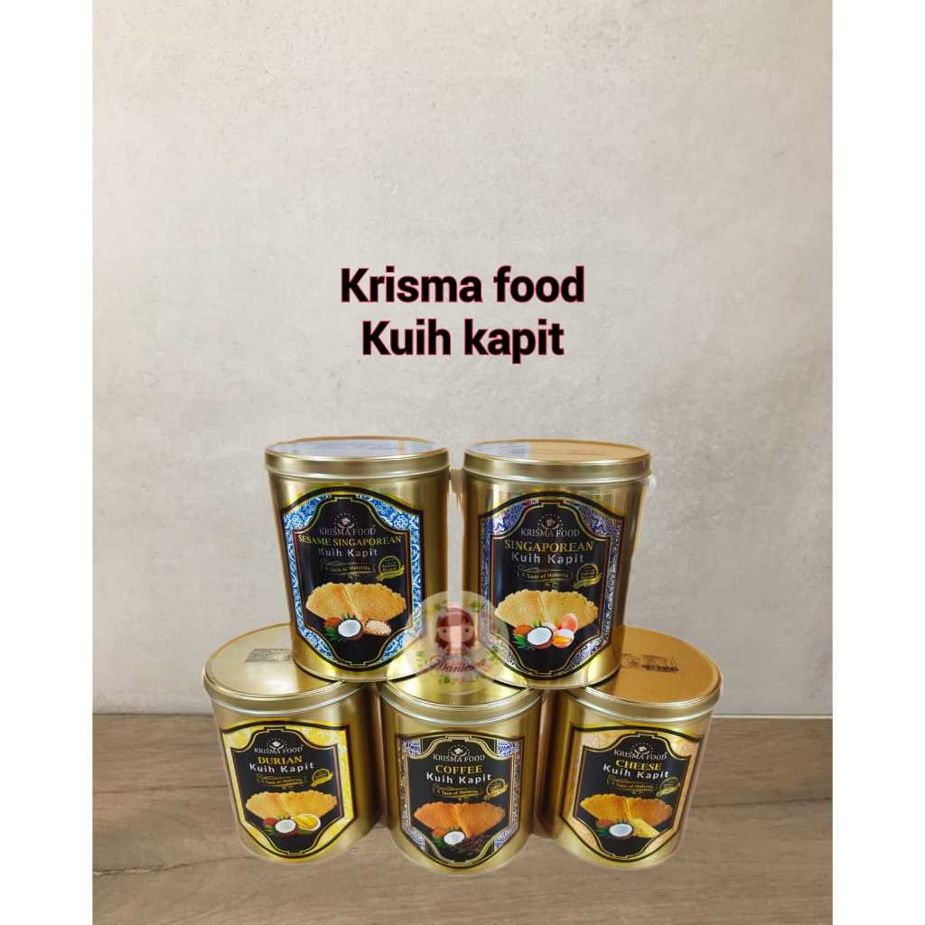 

Kuih kapit krisma food kemasan kaleng 400gr renyah kue semprong ( ds bgr )