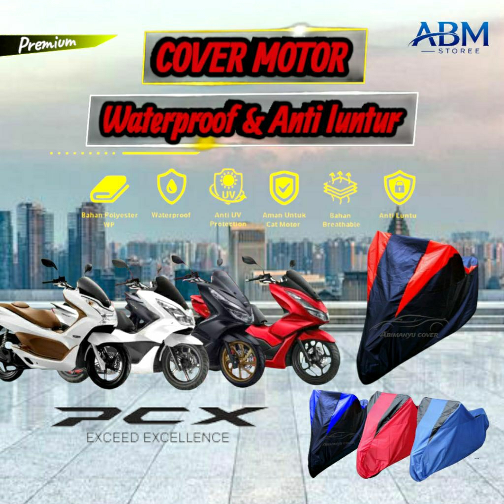 COVER MOTOR PCX, COVER MOTOR WATERPROOF PCX, SARUNG MOTOR PCX, SELIMUT MOTOR PCX,