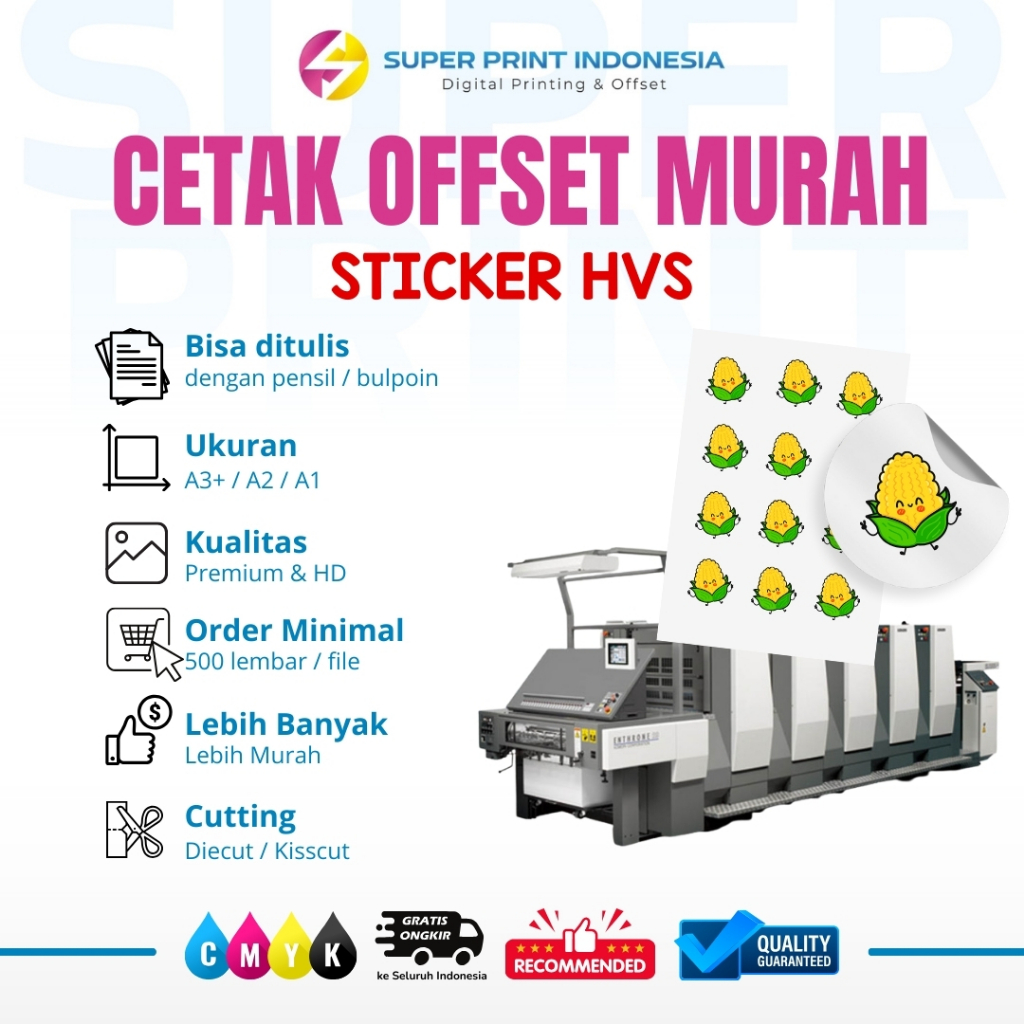 

CETAK OFFSET - STICKER HVS / STICKER LABEL BISA DITULIS / STICKER OFFSET