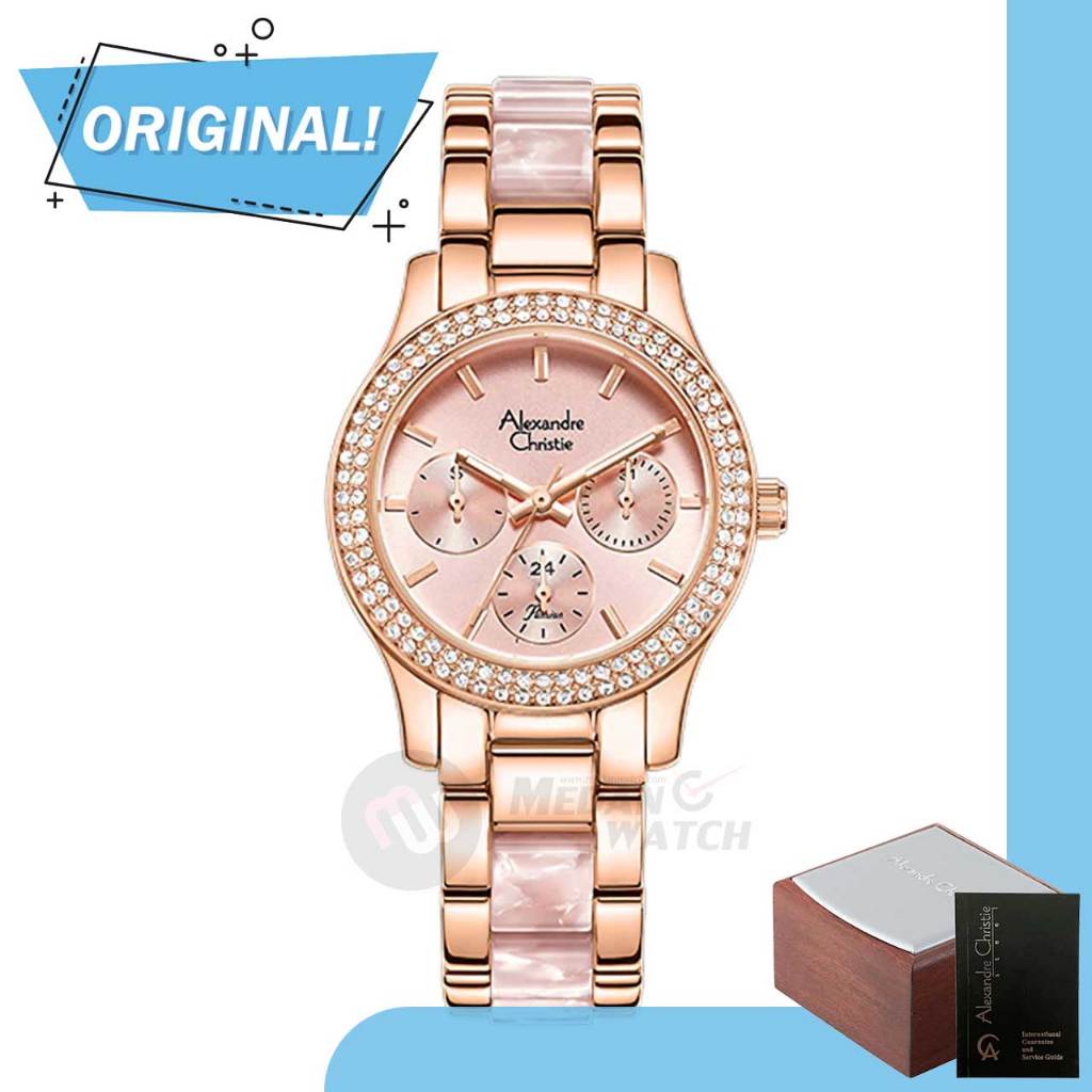 Jam Tangan Wanita Analog Alexandre Christie 2932BF AC2932 AC 2932 BF 2932 BFBRGPNPN2 Original Garans