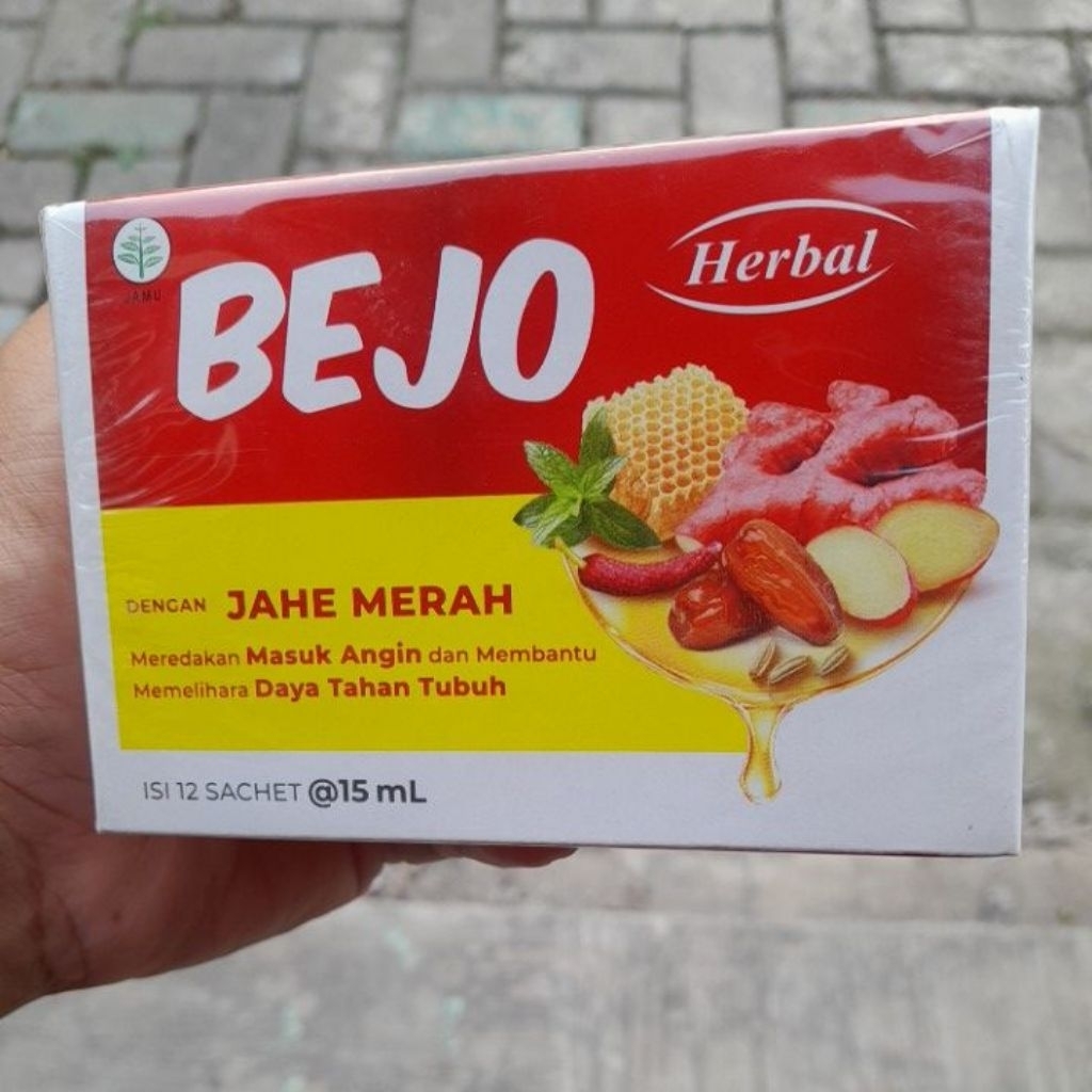 

BEJO JAHE MERAH HERBAL isi 12 SACHET 15ML/ BINTANG TOEJOE BEJO 1 PAK 12 SACHET