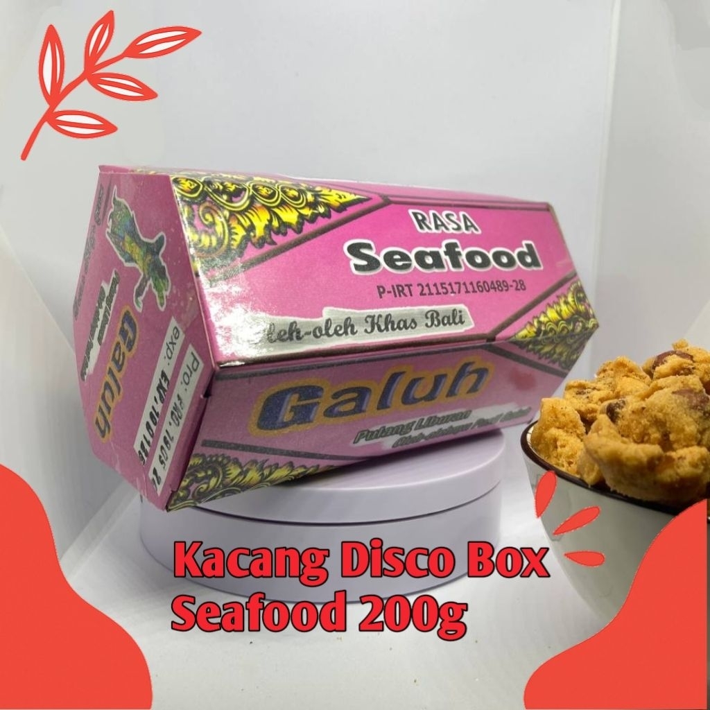

Kacang Disco Galuh Box 200g – Oleh Oleh Khas Bali, Rasa Seafood, Camilan Renyah Halal