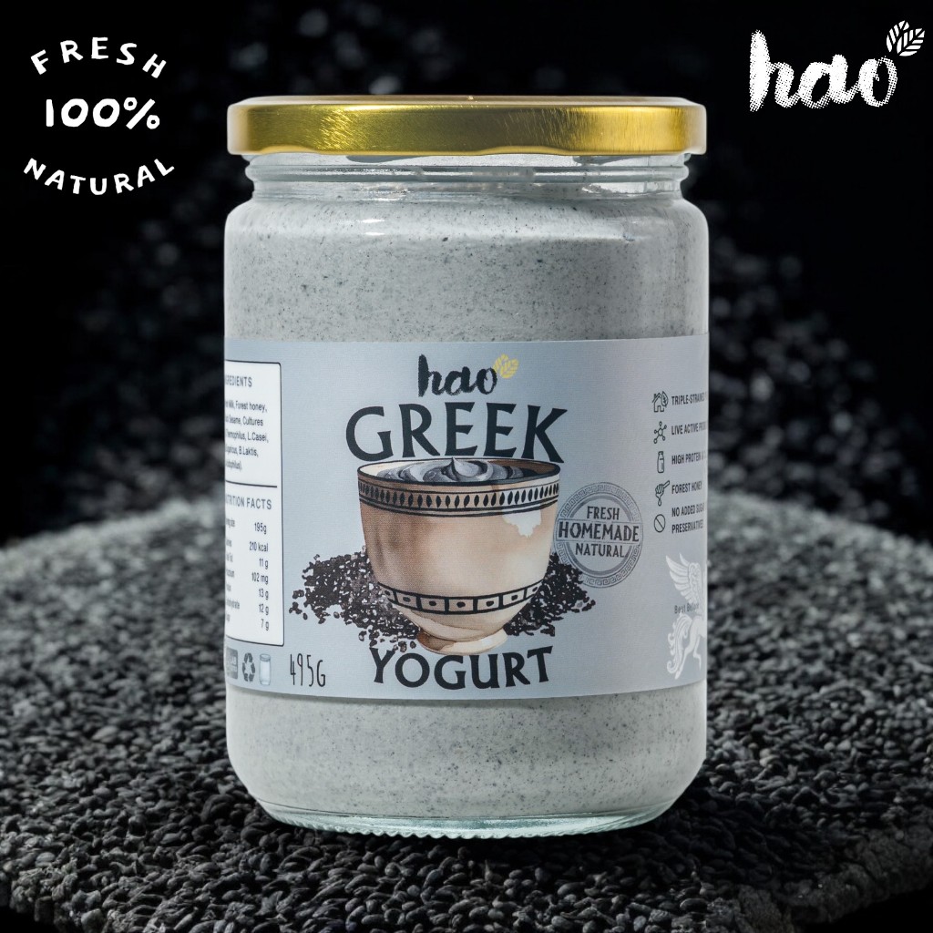 

Hao Greek Yogurt BLACK SESAME Kurogoma Live Active Probiotics