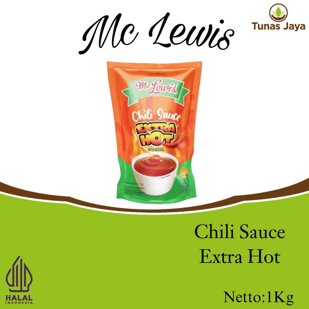 

Saus Sambal Extra Hot Pouch 1KG - MC LEWIS / Saus Sambal MC Lewis