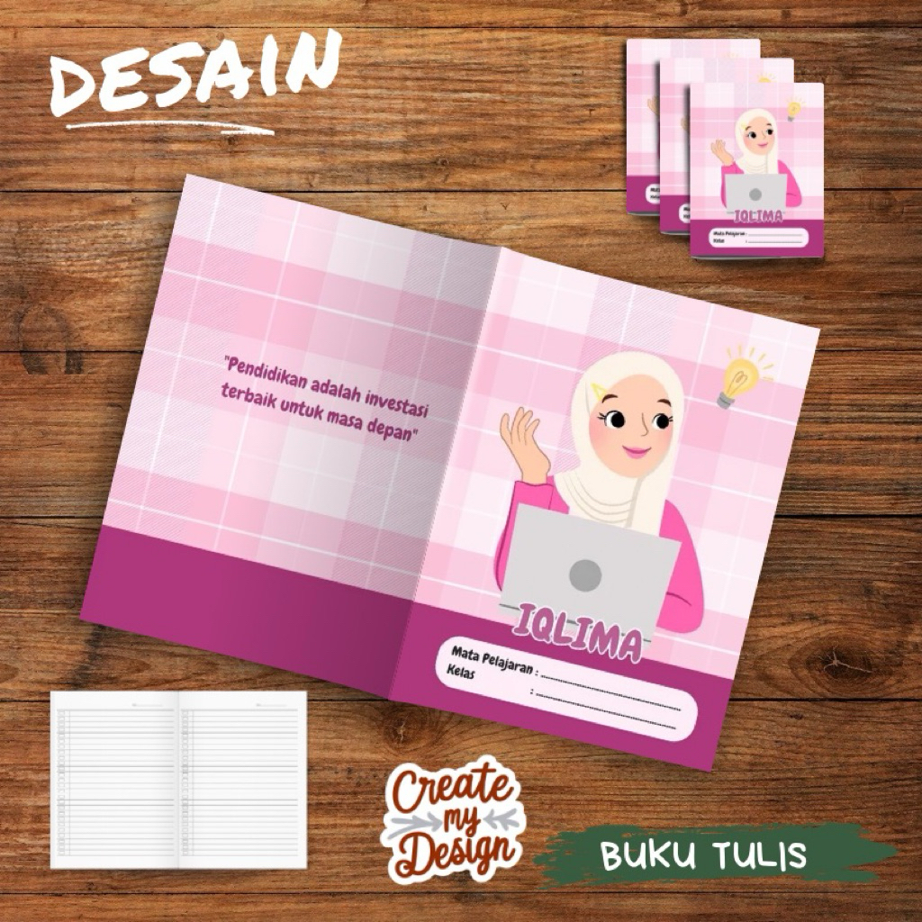 

Paket 5pcs dan 10pcs Buku Tulis Custom edisi Anak Remaja