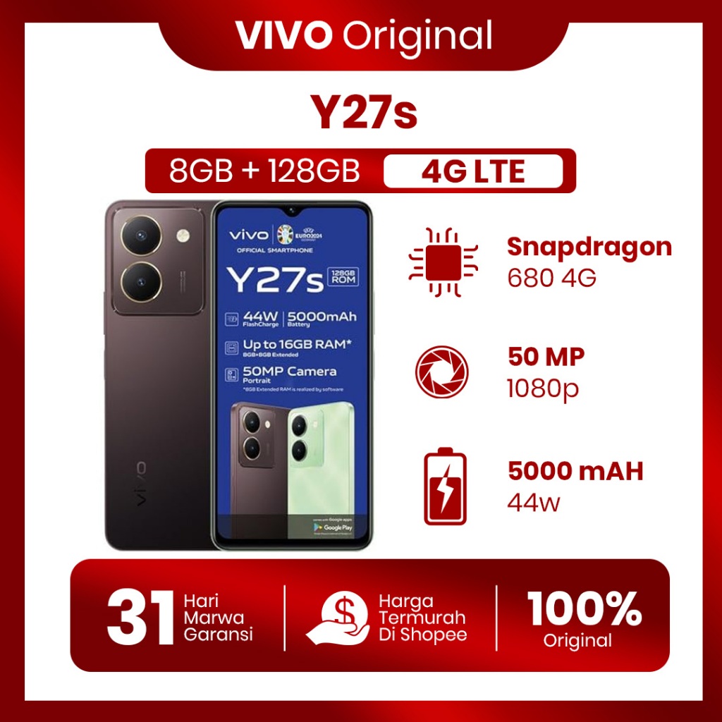 Vivo Y27s 8/128GB FullSet Original Second Garansi 100% Normal Tanpa Kendala