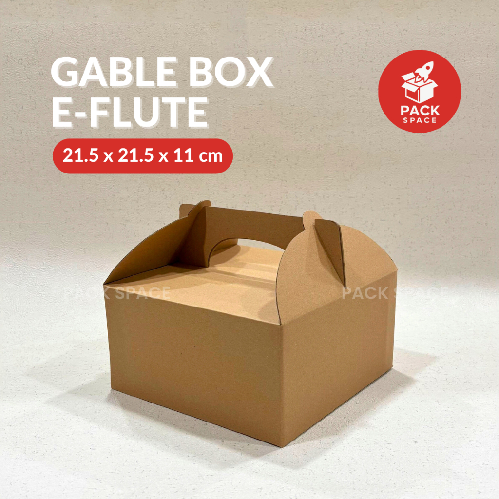 

Gable Box / Box Jinjing / Dus take Away / Carry Pack E-Flute 21x21x11 CM
