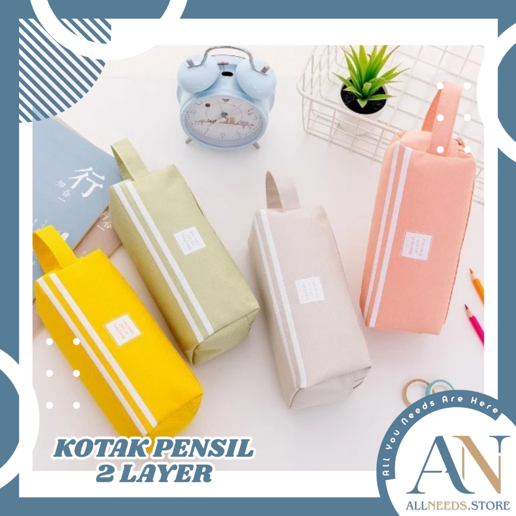 

Allneeds KOTAK PENSIL DAN STATIONER DUAL ZIPPER/TEMPAT ALAT TULIS PERLENGKAPAN SEKOLAH 2 SISI