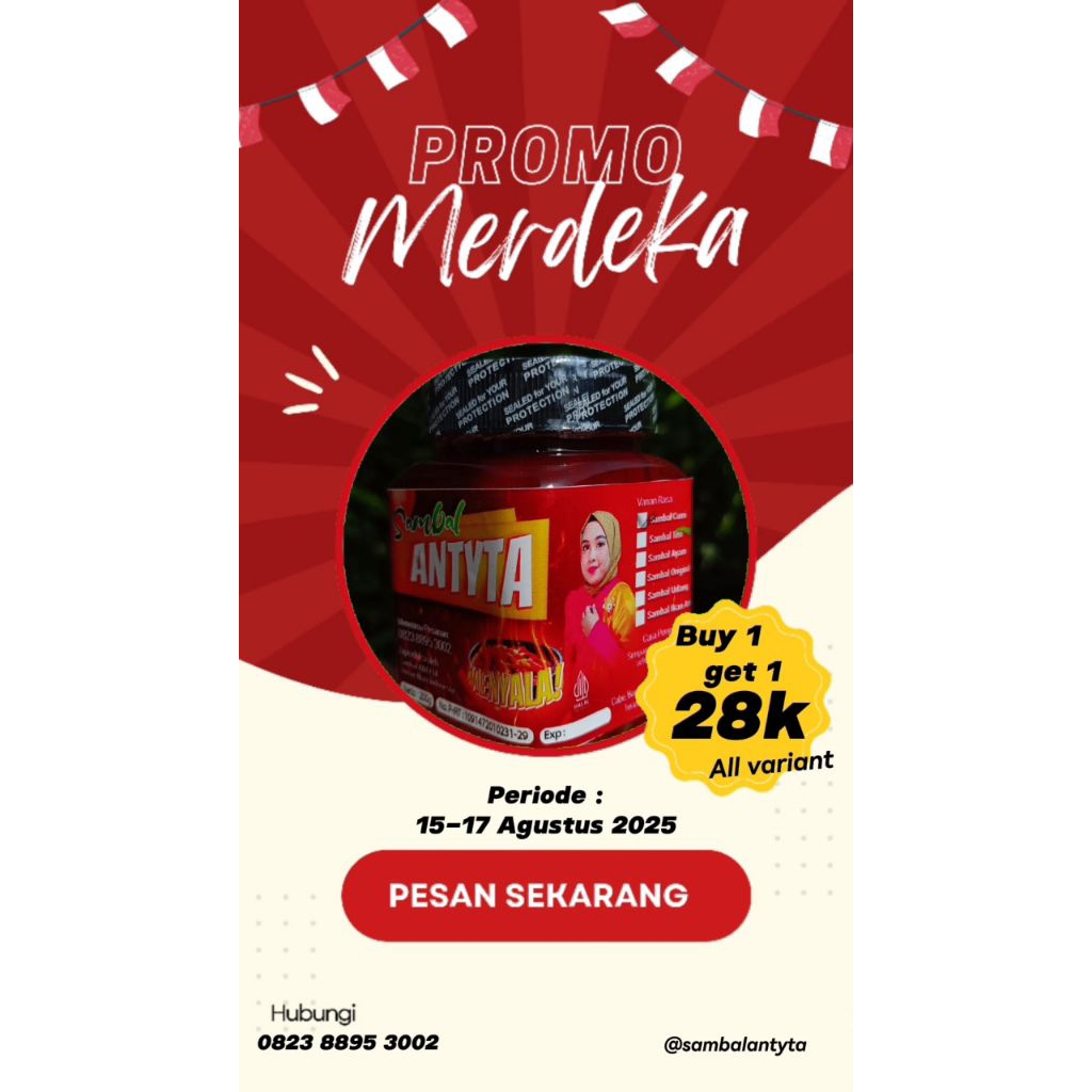 

Sambal ANTYTA ( BUY 1 GET 1)