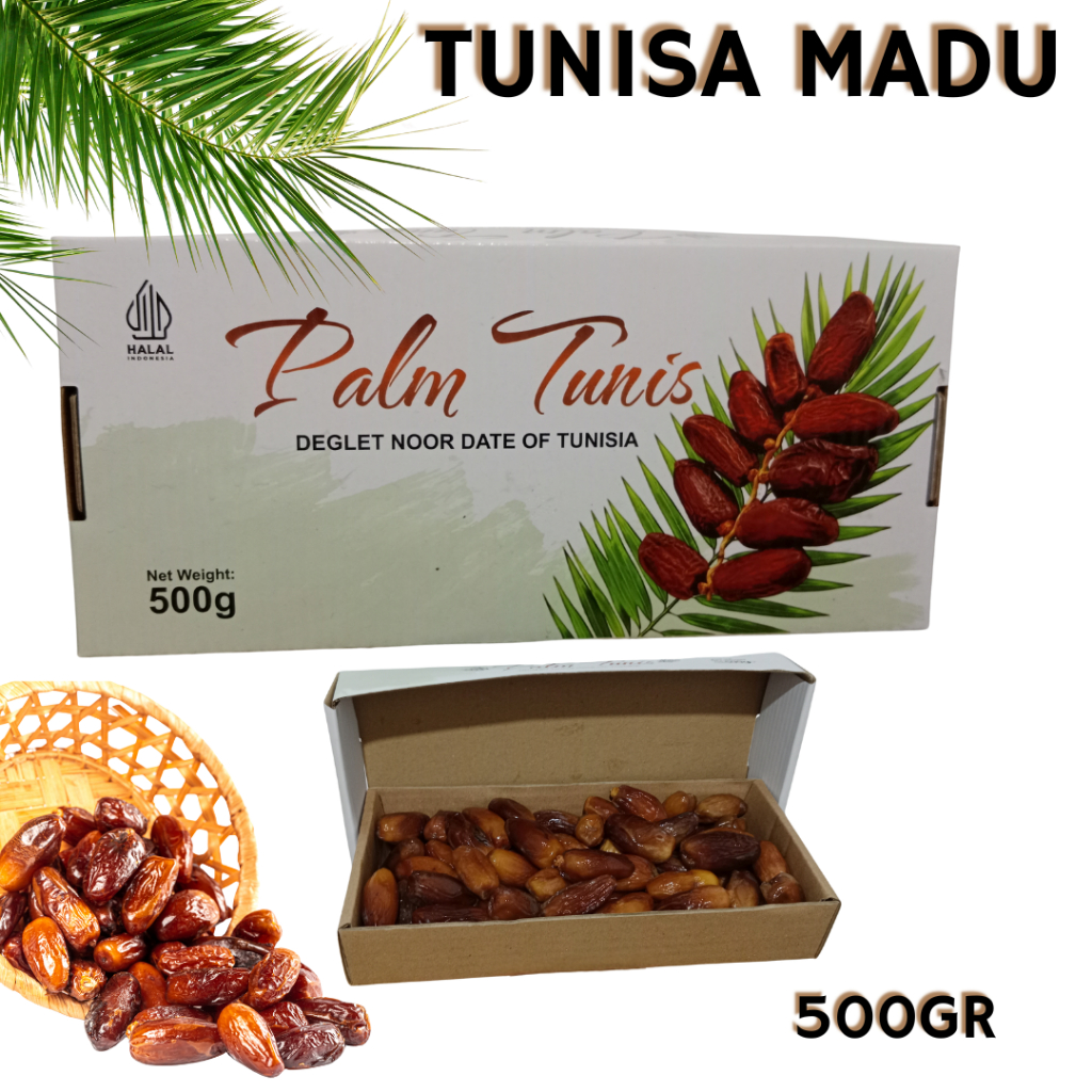 

Kurma Tunisia Madu 500G original palm tunis Sumber energi alami Kaya serat
