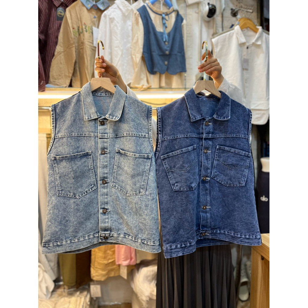ROMPI JEANS  ROMPI WANITA  VEST DENIM