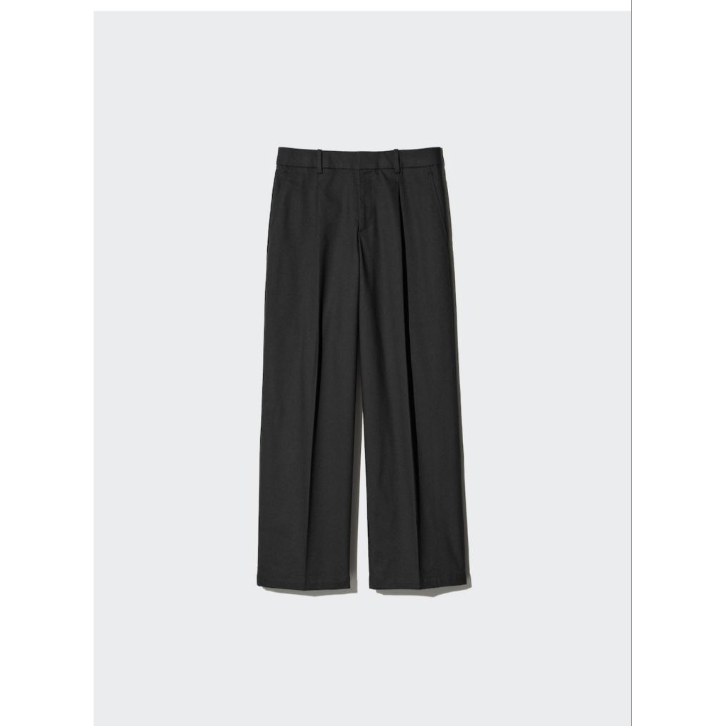 Uniqlo Pleated Wide Cotton Pants for Women size L