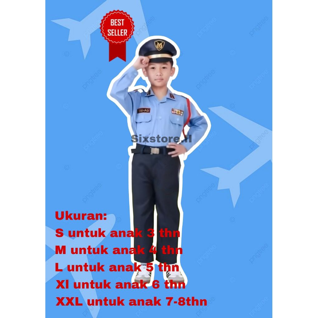 SERAGAM/Baju KARNAVAL TNI AU Lengkap Grosir