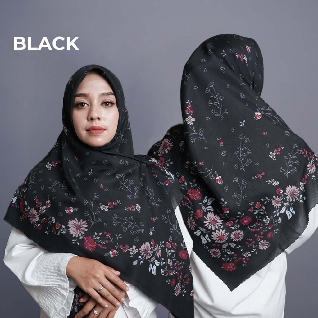 Hijab Segi Empat Voal | Motif Syari Terbaru Ukuran 130x130 | Voal Segi Empat Premium