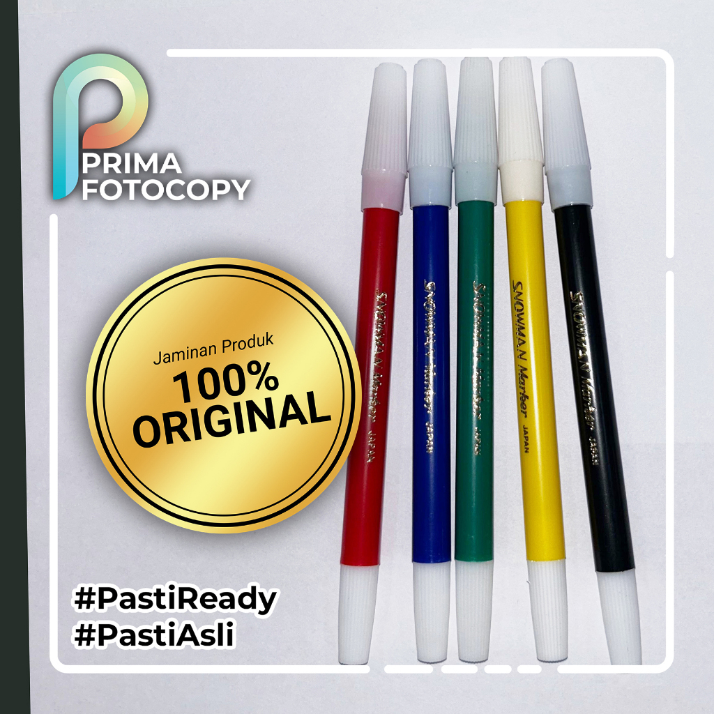 

Spidol Snowman Kecil Satuan Warna Warni Merah Hitam Biru Hijau Kuning