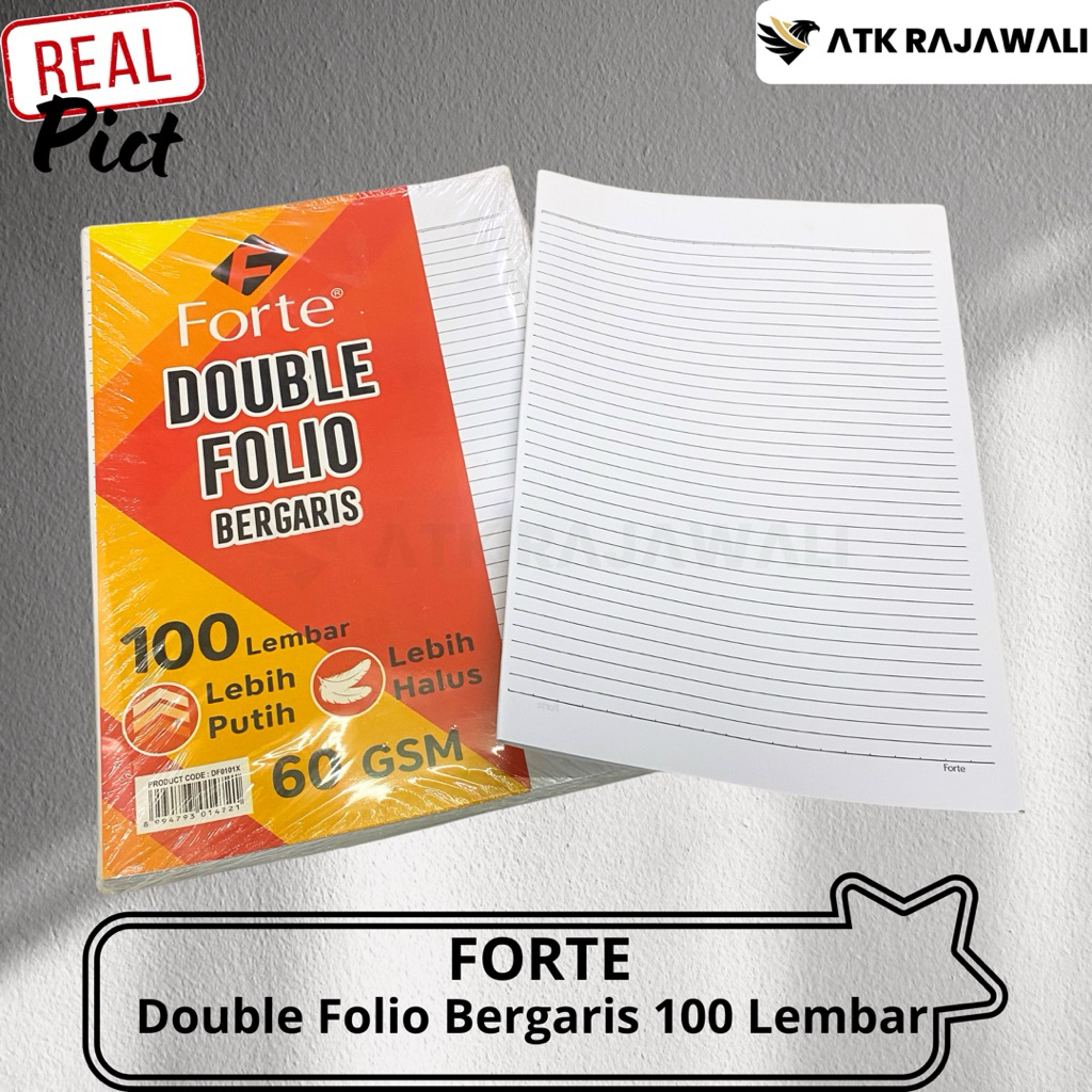 

Kertas Folio Garis F4 / Double Folio Forte 100 Lembar